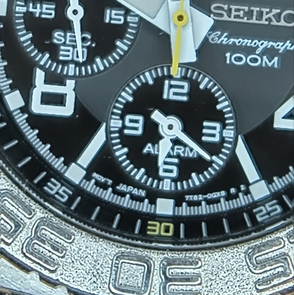 Seiko Chronograph Alarm SNA617P1 7T62-0FL0 Stainless Steel 100 Meter - Picture 8 of 10